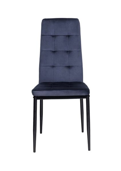 Стул Vetro Mebel N-66-2 индиго+черный (N-66-2-indigo-velvet) 1744224916 фото