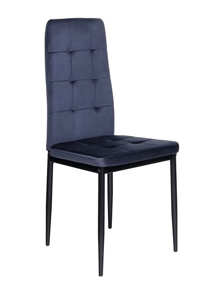 Стул Vetro Mebel N-66-2 индиго+черный (N-66-2-indigo-velvet) 1744224916 фото