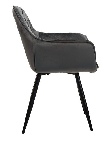 Стул Vetro Mebel М-65 серый+черный (M-65-grey-velvet/ black) 1692152093 фото