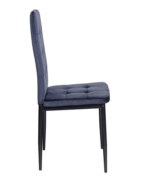 Стул Vetro Mebel N-66-2 индиго+черный (N-66-2-indigo-velvet) 1744224916 фото