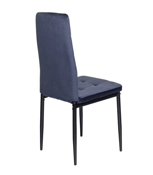 Стул Vetro Mebel N-66-2 индиго+черный (N-66-2-indigo-velvet) 1744224916 фото