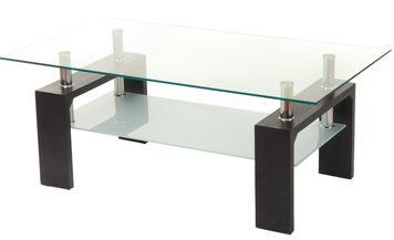 Стол Vetro Mebel C-107-2 прозрачный+венге (C-107-2-wenge) 1689851684 фото