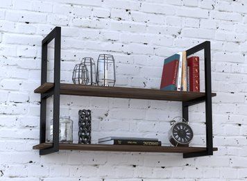 Полка Loft Design PL2-112-18 Черный/Орех Модена 11114pl2-112180304 фото