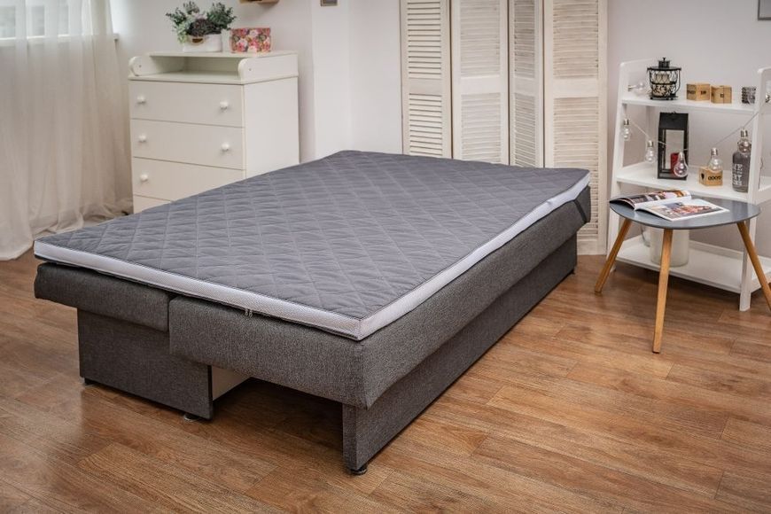 Тонкий матрац-топер Family Sleep Gray White Sky 90х200 см 1753843147 фото
