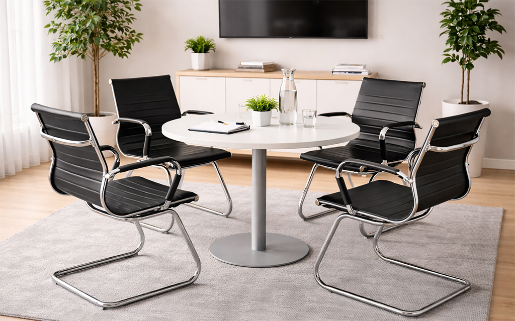 Крісло Special4You Solano 2 office artleather black (E7108) в інтер'єрі офісу